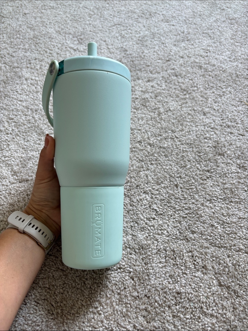 BrüMate Mint Insulated Tumbler with Straw and Carry Handle